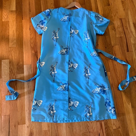 Vintage Blue Tropical Women’s Large 12 Dress Luau From Hilton Hawaiian Village. - Picture 7 of 13